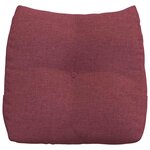 vidaXL Coussin de Dos Bordeaux 45 x 24 x 50 cm tissu