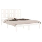 vidaXL Cadre de lit sans matelas blanc 120x190 cm bois massif