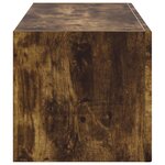 vidaXL Meuble TV mural Chêne fumé 98 x 31 x 29 5 cm Bois d'ingénierie