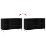 vidaXL Armoire à chaussures Noir 102x36x60 cm Bois d'ingénierie