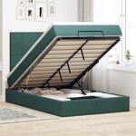 vidaXL Cadre de lit ottoman avec matelas vert foncé 120x200 cm velours