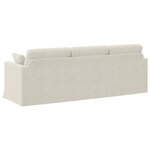 vidaXL Canapé Crème 228 x 78 x 80 cm Velours