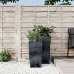 vidaXL Jardinière et intérieur amovible anthracite PP aspect béton