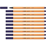 Stylo-Feutre POINT 88 Pointe Fine 0 4 mm Bleu nuit x 10 STABILO