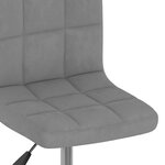 vidaXL Tabouret de bar pivotant Gris clair Velours