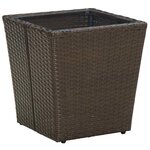 vidaXL Ensemble bistro de jardin 3 Pièces Marron Poly rotin
