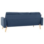 vidaXL Ensemble de canapés 3 Pièces Tissu Bleu