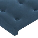 vidaXL Tête de lit à LED Bleu foncé 100x5x78/88 cm Velours