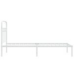 vidaXL Cadre de lit métal sans matelas avec tête de lit blanc 80x200cm