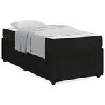vidaXL Cadre de lit avec matelas Noir 100 x 200 cm Velours