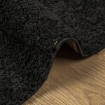 vidaXL Tapis shaggy PAMPLONA poils longs moderne noir 80x250 cm