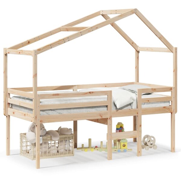 vidaXL Lit haut sans matelas 75x190 cm bois de pin massif