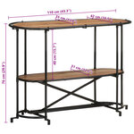vidaXL Table console 110x42x76 cm bois massif d'acacia