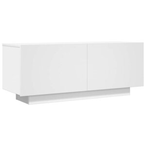 vidaXL Meuble TV Blanc 100x35x40 cm Bois d'ingénierie
