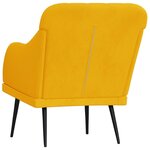 vidaXL Fauteuil Jaune 63x76x80 cm Velours