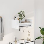 vidaXL Étagère murale blanc 70 5x35x30 5 cm bois d'ingénierie