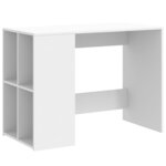 vidaXL Bureau blanc 102x50x75 cm bois d'ingénierie