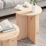 vidaXL Table basse 2 Pièces Naturel