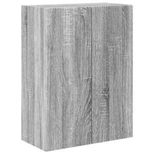 vidaXL Meuble TV mural Gris Sonoma 59 5 x 31 x 80 cm Bois d'ingénierie