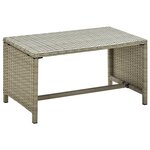 vidaXL Table basse beige 70x40x38 cm résine tressée