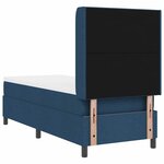 vidaXL Lit à ressorts avec matelas Bleu 80 x 200 cm tissu