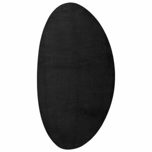 vidaXL Tapis HUARTE Noir 80 x 150 cm Polyester