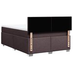 vidaXL Sommier à lattes de lit avec matelas Marron foncé 140x190 cm