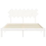 vidaXL Cadre de lit sans matelas blanc bois de pin massif