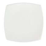 Assiettes carrées bords arrondis blanches 305(l)mm - lot de 6 - olympia -  - porcelaine305 305
