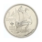Pièce de monnaie 1/4 euro France 2004 argent BU – Samuel de Champlain