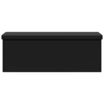 vidaXL Banc de rangement pliable noir PVC