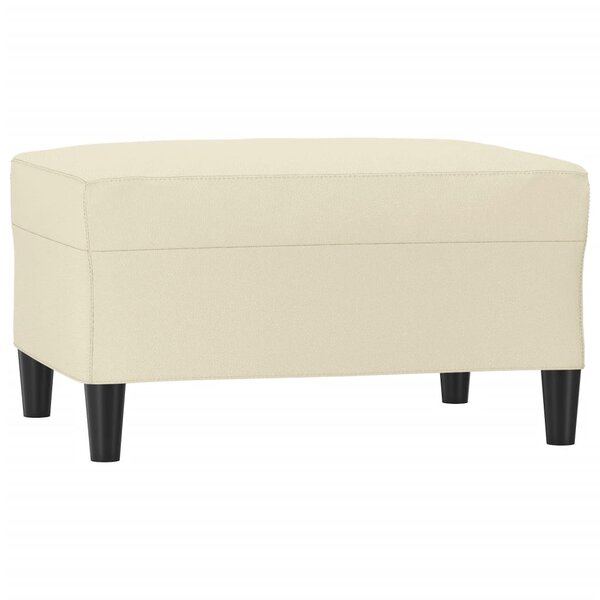 vidaXL Repose-pied Crème 70x55x41 cm Similicuir