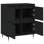 vidaXL Buffet Noir 60x35x70 cm Bois d'ingénierie