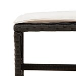 vidaXL Ensemble à manger de jardin 13 Pièces coussins noir résine tressée