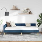 vidaXL Cadre de lit d'angle Autre avec tête de lit Bleu 100 x 200 cm