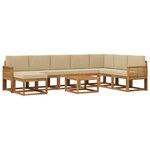vidaXL Ensemble de canapés d'extérieur 9 pc Naturel et Beige