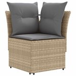 vidaXL Ensembles de meubles 7 Pièces Beige et Gris clair Rotin PE