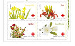 Carnet - Croix-Rouge - L'amour en 10 fleurs - 10 timbres autocollants