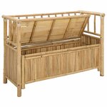 vidaXL Banc de Rangement de Jardin 110 x 47 x 80 cm Bambou Naturel
