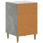 vidaXL Cabinet de chevet avec tiroir Gris béton 43 x 41 x 66 5 cm