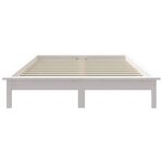 vidaXL Cadre de lit blanc 120x190 cm petit double bois massif de pin
