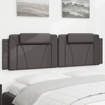 vidaXL Coussin de tête de lit gris 180 cm similicuir