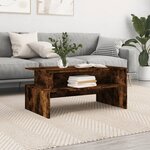 vidaXL Table basse chêne fumé 90x55x42 5 cm bois d'ingénierie