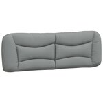 vidaXL Coussin de tête de lit gris clair 152 cm tissu