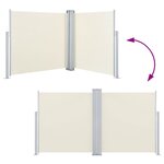 vidaXL Auvent latéral rétractable Crème 100 x 600 cm
