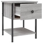 vidaXL Table de chevet sonoma gris 34x35 5x45 cm bois d'ingénierie
