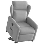 vidaXL Fauteuil inclinable électrique gris nuage tissu