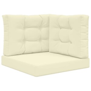 vidaXL Coussin de canapé d'extérieur 3 Pièces Crème Polyester