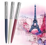 Stylo bille waterman allure deluxe rose  recharge bleue pointe moyenne  coffret cadeau