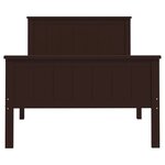 vidaXL Cadre de lit Marron foncé Bois de pin massif 90x200 cm